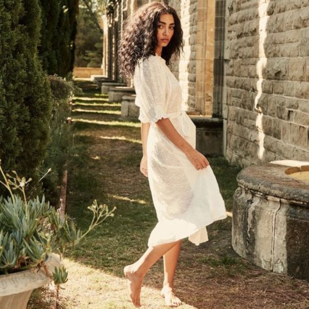 DOEN clara NIGHTGOWN salt NWT XL